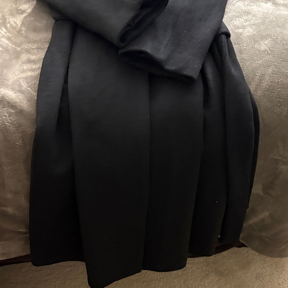 Worthington Elegant Black Trench Coat with Fur Collar - Picture 7 of 10